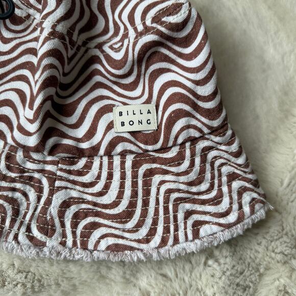 Billa Bong Swirl Bucket Hat Cotton Brown Retro Groovy NEW One Size - Picture 4 of 7
